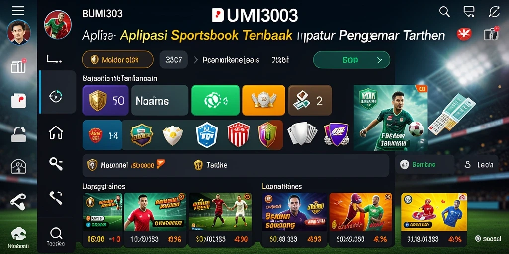Tampilan gameplay menarik dari aplikasi BUMI303 dengan berbagai opsi taruhan.