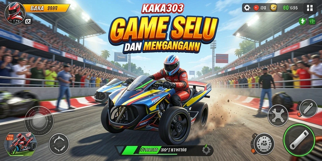 Gameplay KAKA303 yang menampilkan kecepatan dan kompetisi balap.