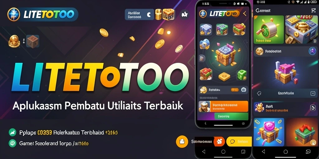 Tampilan utama aplikasi LITETOTO yang menampilkan fitur-fitur utilitas.