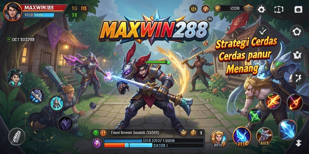 Tampilan gameplay menarik dengan berbagai strategi dan karakter.