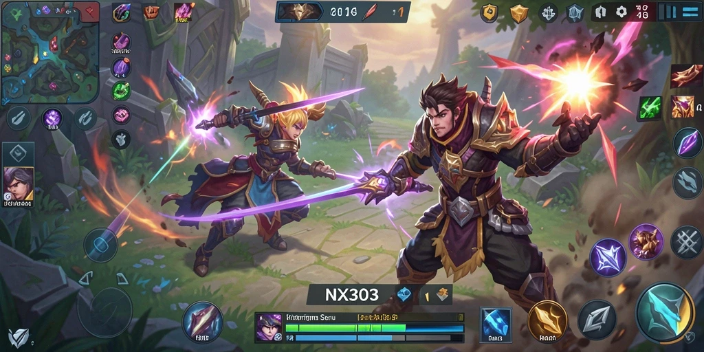 Tampilkan aksi seru dalam pertarungan game MOBA NX303.