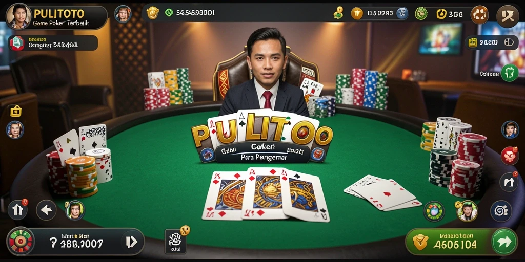 Screenshot PULITOTO menunjukkan gameplay seru dan kompetitif dalam Poker.