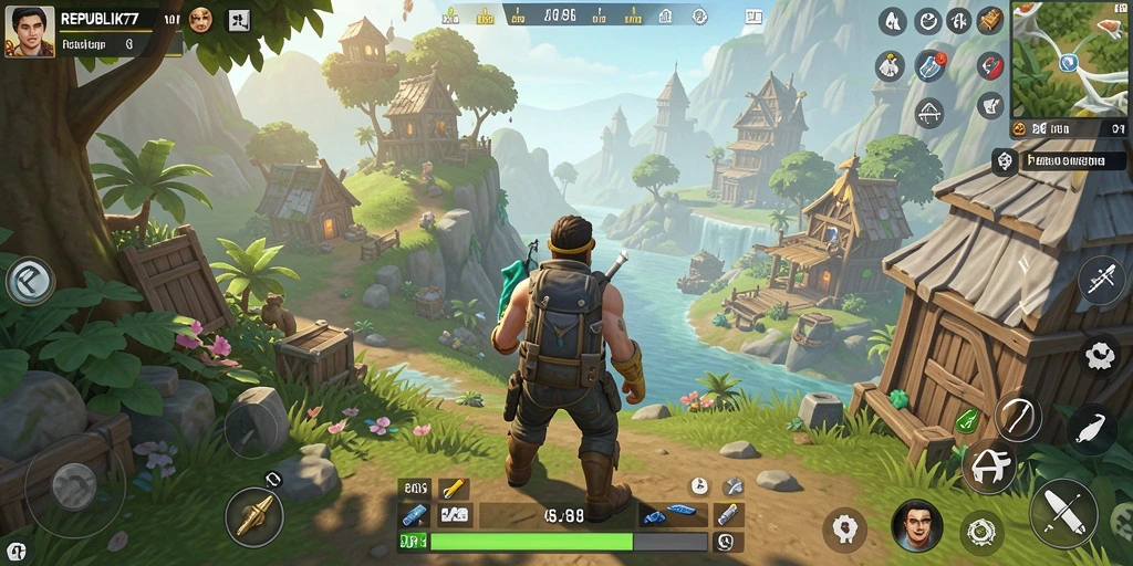 Tampilan gameplay seru dalam dunia terbuka REPUBLIK77.